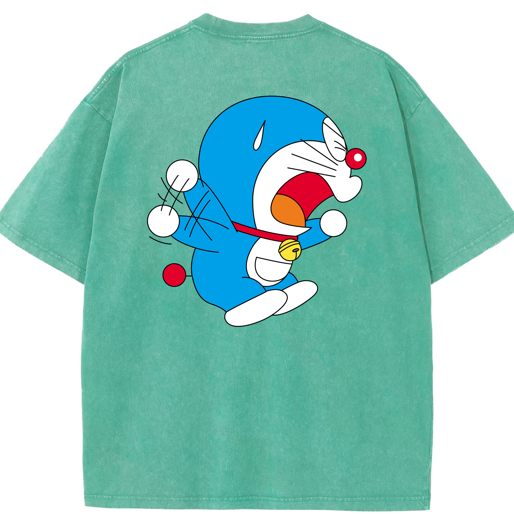 （画像用） ドラえもん Doraemon 綿100% ヴィンテージ風 半袖Tシャツ（背面プリント）